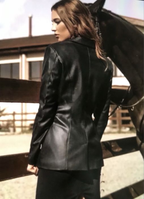 Пиджак удлиненный (натуральная кожа)