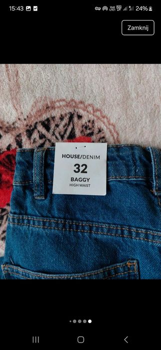 Jeansowe spodnie Baggy hight waist House