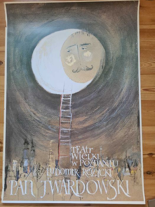 Oryginalny plakat teatralny "Pan Twardowski" Ryszard Kaja 1998r.
