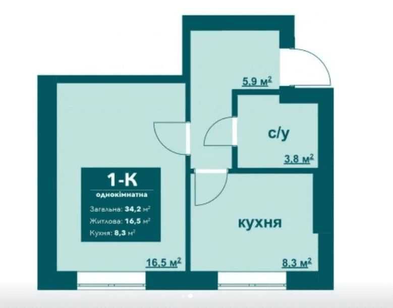 Ірпінь 1к квартира в зданому будинку. Газове опалення, 3 поверх