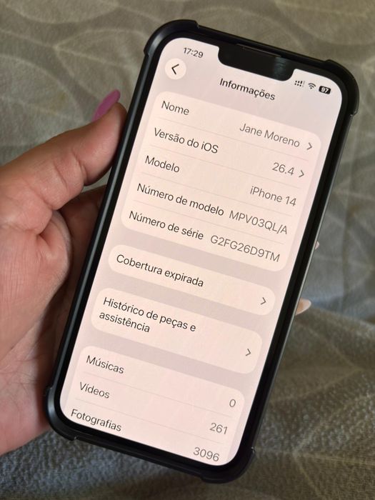 Iphone 14 sem trincos ou riscos