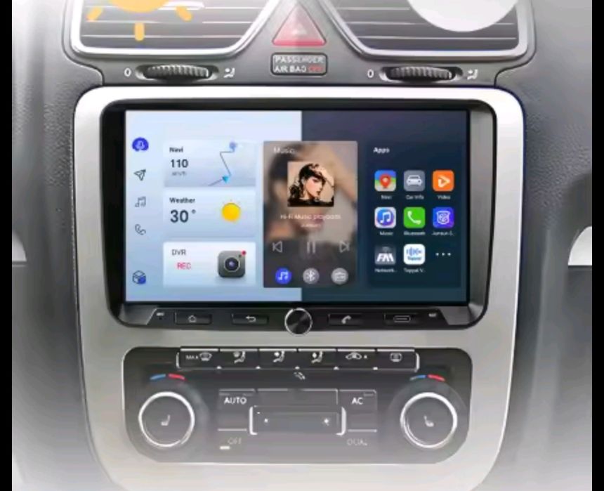 Rádio 9" Android VW Skoda Seat 2/64GB CarPlay Android Auto (Novo Modelo)