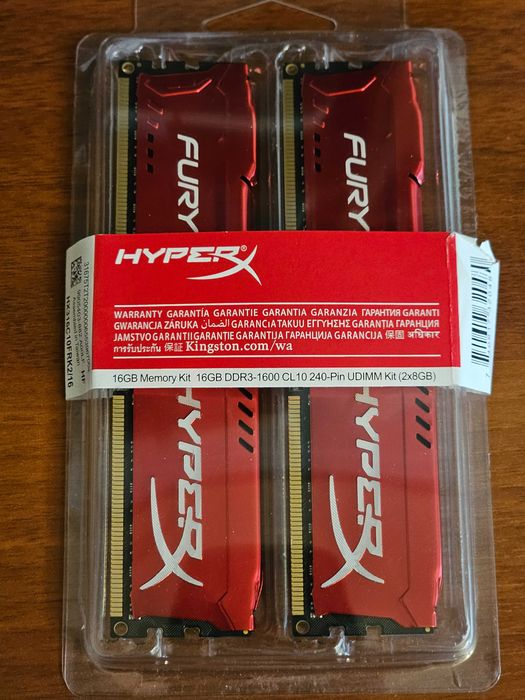 Оперативна пам'ять Kingston HyperX Fury DDR3 2x8Gb 1866Mhz