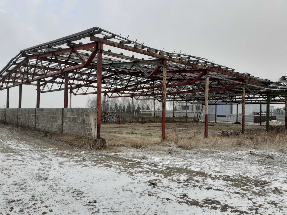 Konstrukcja wiaty stalowej 43,5m x 23,5m, hala stalowa
