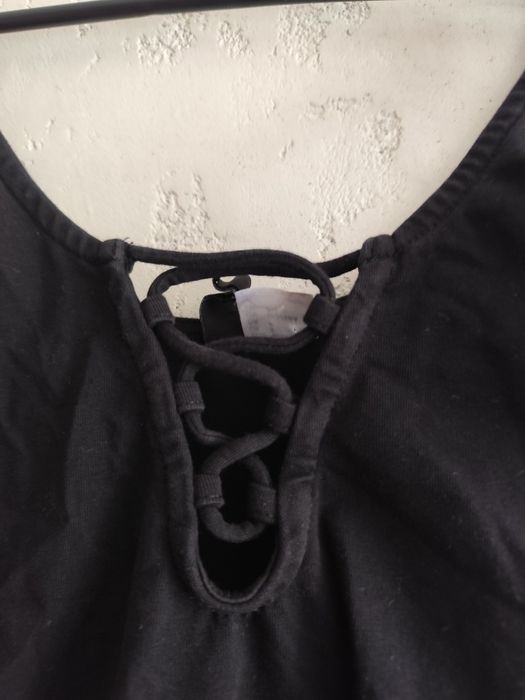 Bawełniane body na nieregulowane ramiączka rozm S. H&M.