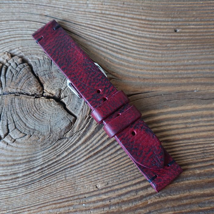 Pasek do zegarka 20 mm handmade skóra naturalna ręcznie robiony