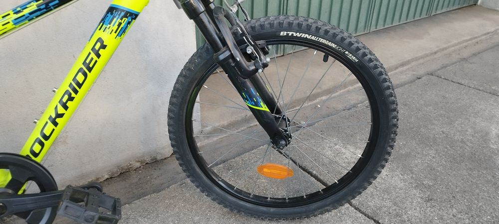 Bicicleta BTT Criança Rockrider ST 500 (Roda 20") – Amarelo Fluorescente (6-9 anos)