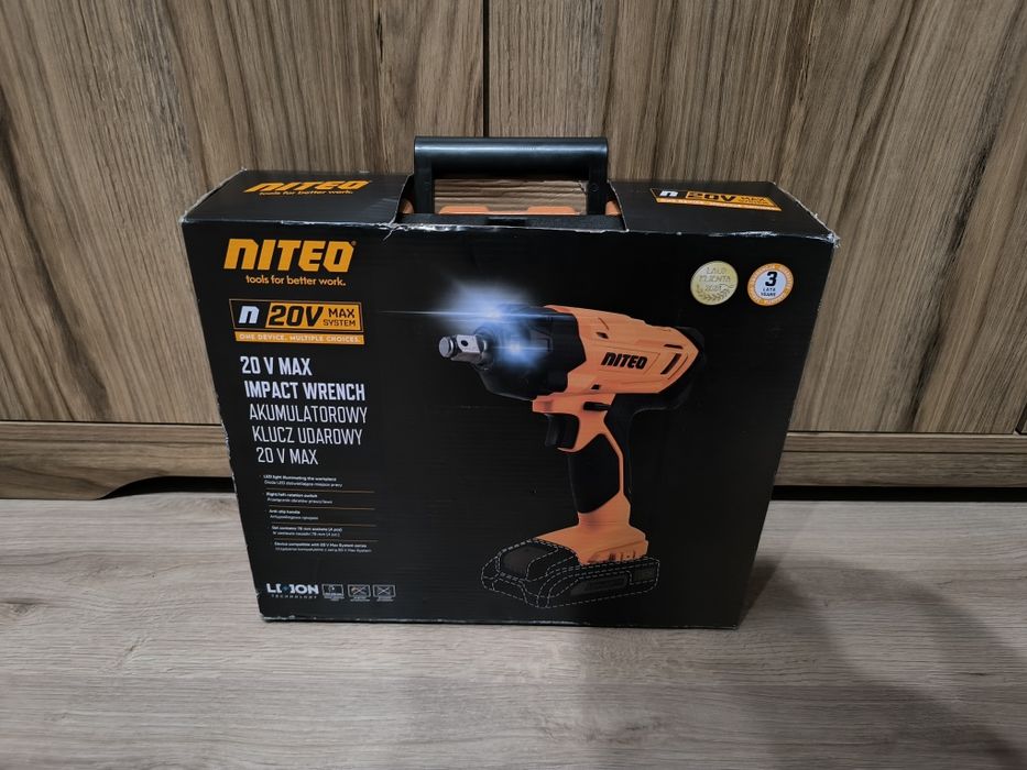 Nowy akumulatorowy klucz udarowy Niteo 20V MAX