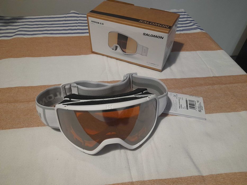 Gogle narciarskie Damskie SALOMON AKSIUM 2.0 WHITE Tonic Orange