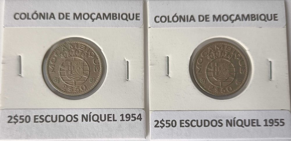 Moedas Portuguesas 2$50 Escudos da Ex Colónia Ultramarina Moçambique