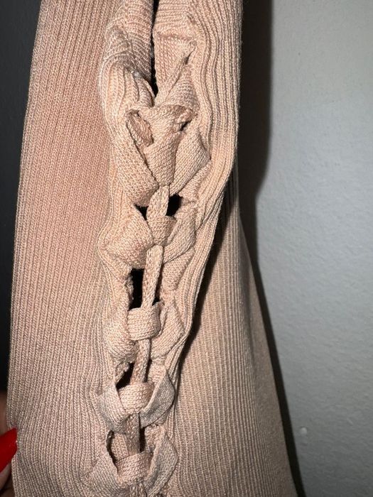 Vestido comprido bege