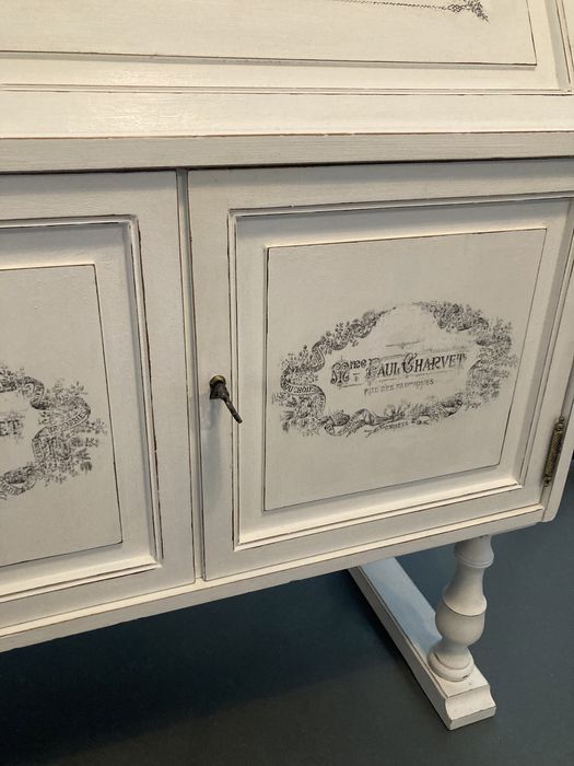 Sekretarz sekretarzyk komoda szafka biały Shabby Prowansja retro