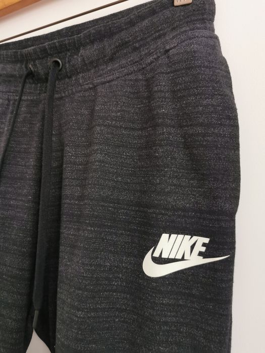 Nike spodnie sportowe dresowe damskie logowane bawełna S/M