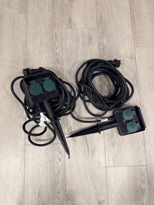 2 Prolongadores de jardim Lexman 10m 16a tomada dupla