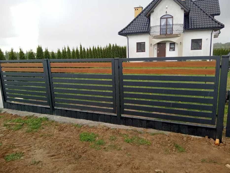 Montaż ogrodzeń panelowych, palisadowych, bram, furtek