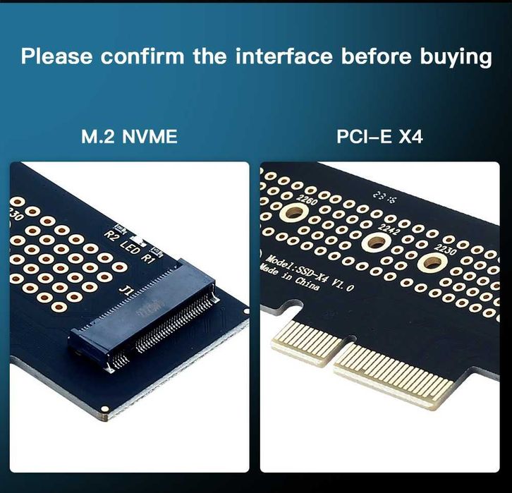 Przejściówka Adapter dysku|M2 NVMe do PCIe 4.0 x1| Fenvi