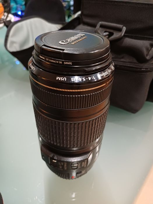 Canon 100d com 3 lentes: EF 70-300 IS USM