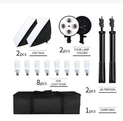 комплект софтбокса 50x70 см, , база для комплекта для фотостудії