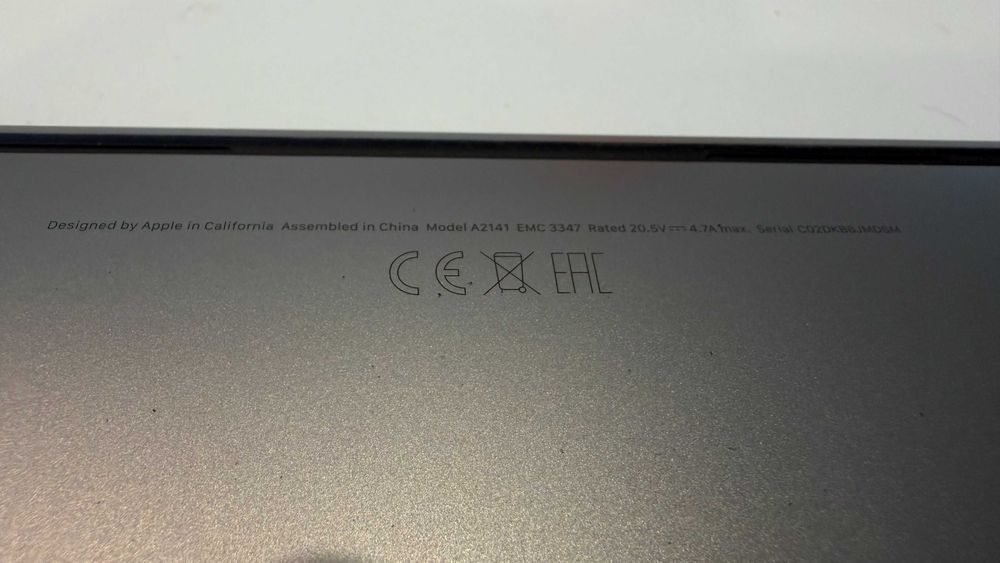 Macbook Pro 16" 2019, 2,6GHZ Intel Core i7 6-Core, 16GB, 512 SSD, excelente estado! Cinzento espacial, único dono, muito bem cuidado!