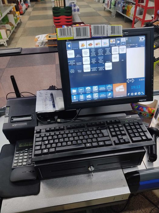 terminal completo caixa registadora computador impressora balcão
