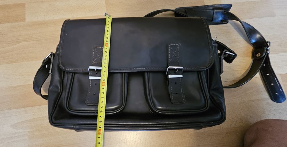 Torba podróżna lub na laptopa, gróba skóra