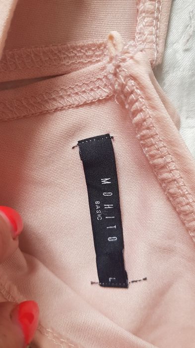 Bluzka Mohito L 40 różowa bez ramion