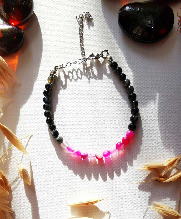 Bransoletka z małych agatów