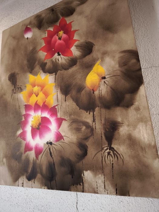 Quando decorativo pintado em tela