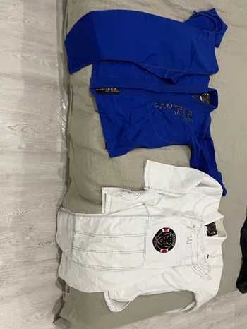 2 Kimonos Jiujitsu Branco e azul tamanho A1