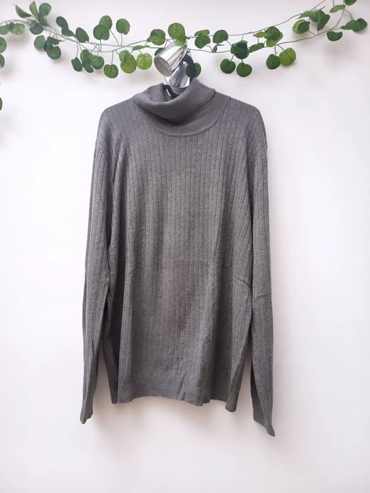 Camisola Cinzenta de Malha Fina de Homem