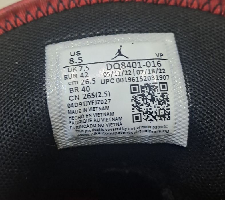 Ténis Nike Air Jordan Stay Loyal 2 "Bred" – Como NOVOS (Tam. 42)