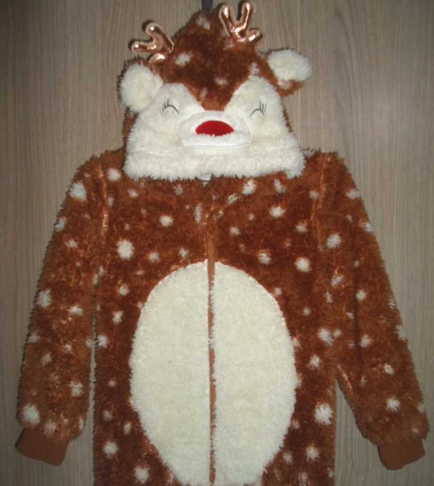 пижама комбинезон слип кигуруми флисовая 7-8 лет рост 122-128