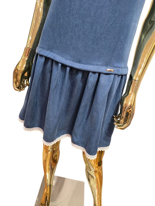 Sukienka a'la jeans z koronką Trendy by Sobiertex rozmiar M