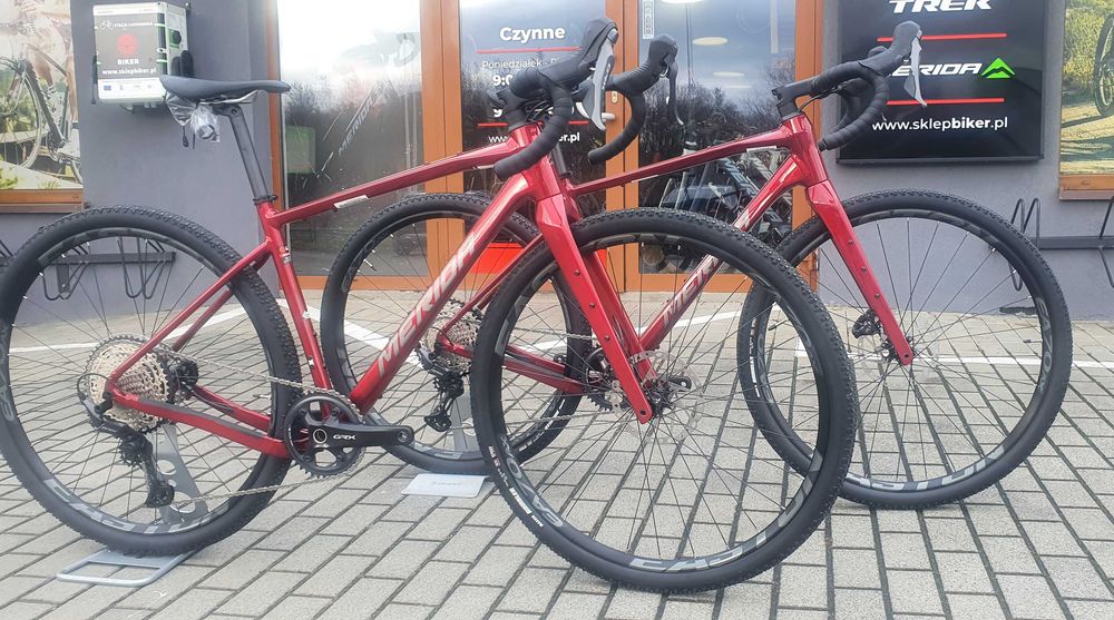 Nowy 2025 gravel Merida SILEX 700 1x12 GRX 820 roz S, M, kolor Strawberry