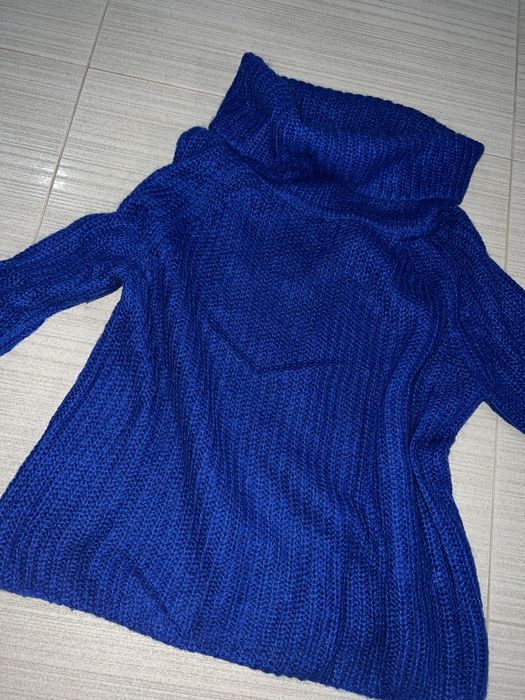 Granatowy sweter L