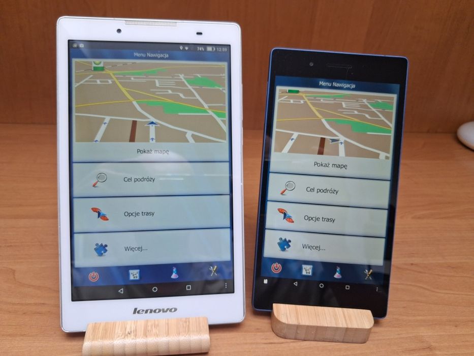 Tablet lenovo z wgraną nawigacją igo   nowe mapy