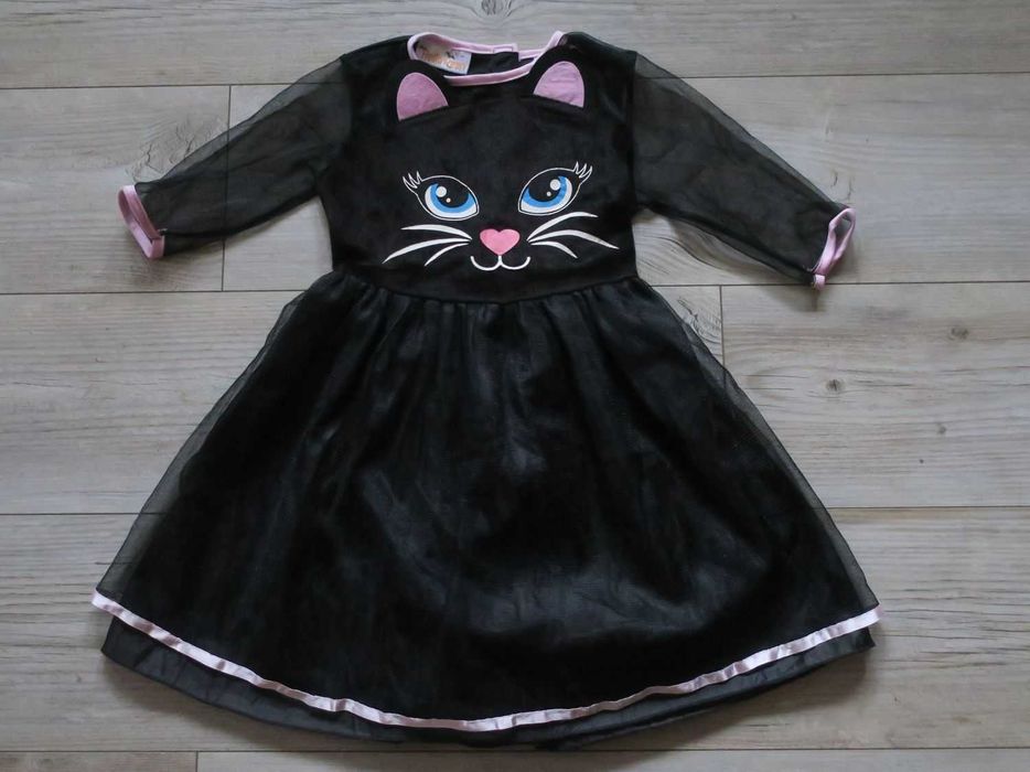 Strój karnawałowy kotka rozm 92-104, 2-4 lata kotek