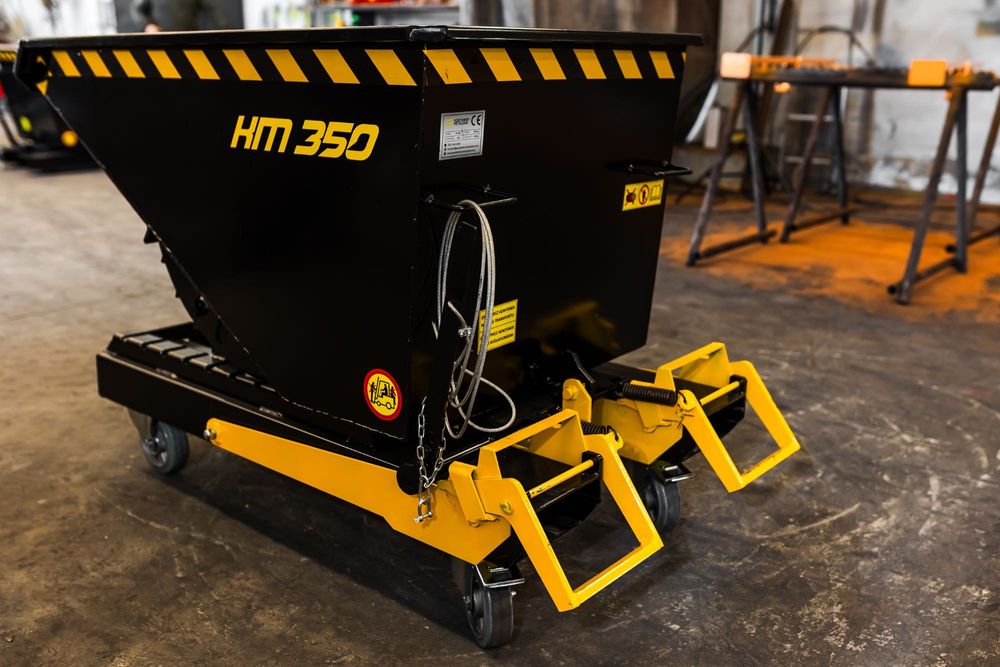 Kontener metalowy / Kontener samowyładowczy / Koleba / Kontener 350L