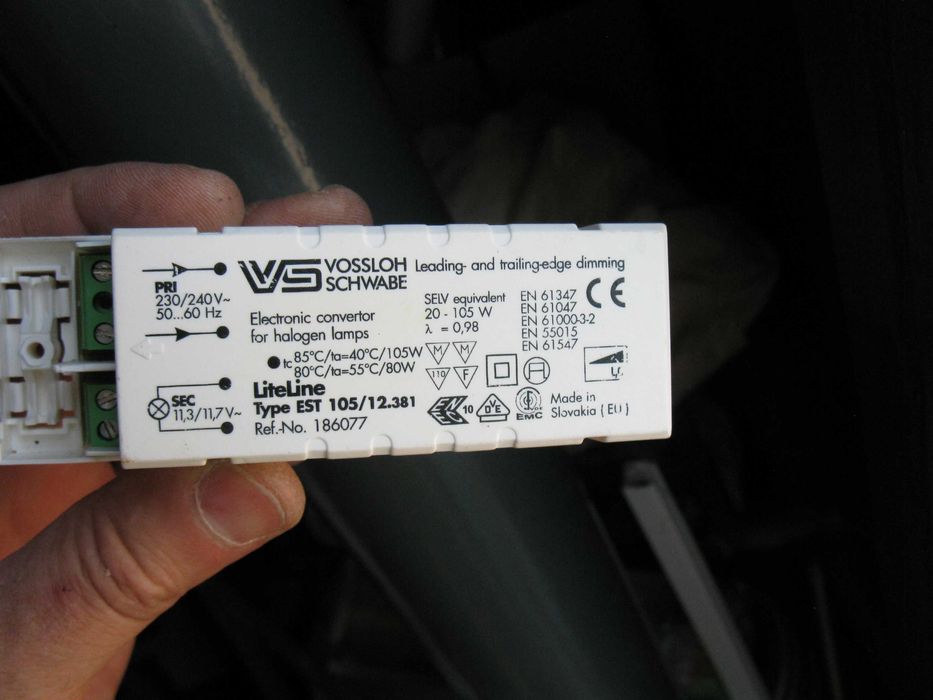 Электронный трансформатор Vossloh Schwabe EST-105/12