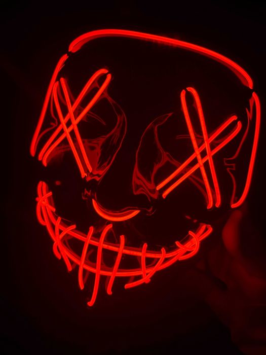 Máscara nova Halloween/Carnaval LED