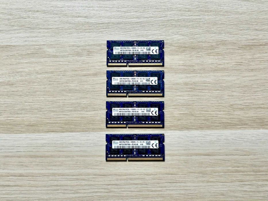 RAM SK Hynix 16GB 4x4GB DDR3 / DDR3L PC3L 12800S – sprawna / testowana