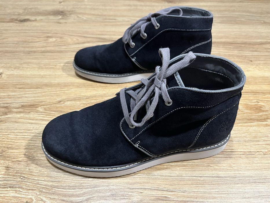 чоловічі черевики Timberland Newmarket Chukka темно-синього кольору із замші розмір 44(28 см.)