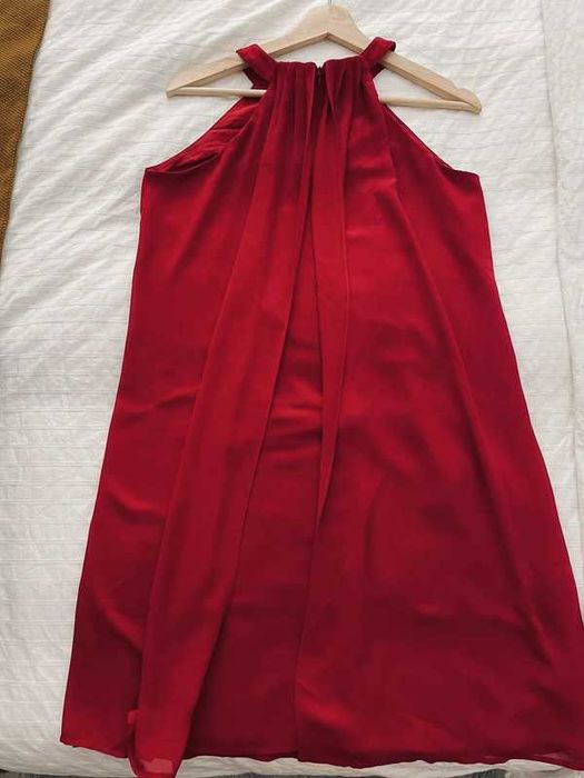 Vestido cerimónia encarnado/bordeaux Lanidor