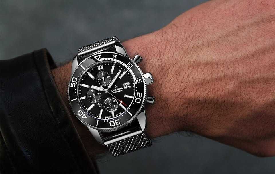 relógio de luxo ALPHA SIERRA Navigator BSM01 novo.