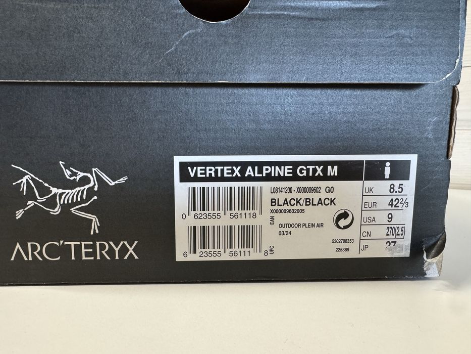 Arcteryx Vertex Alpine GTX M 42 2/3 розмір 27 см