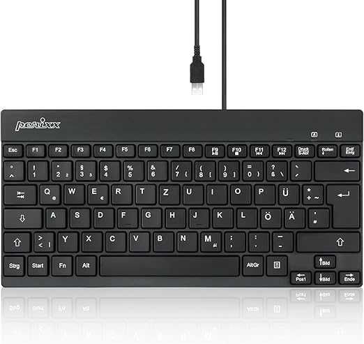 Perixx PERIBOARD-426 przewodowa mini klawiatura USB z płaskimi przyciskami