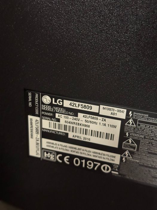 Telewizor LG 42” SmartTV WiFi NOWE PODŚWIETLENIE Netflix YouTube