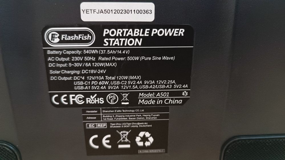 Зарядна станція Flashfish A501