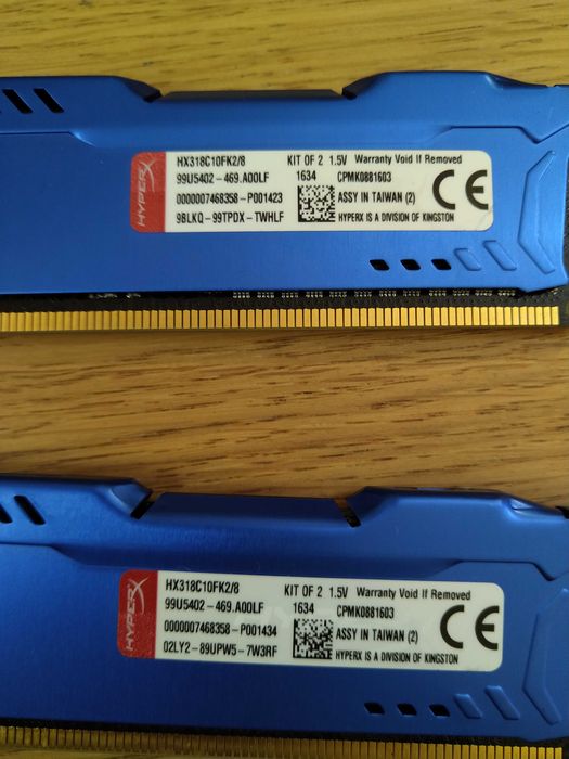 Ram ddr3 a 1800 MHz 2 x 4 gb