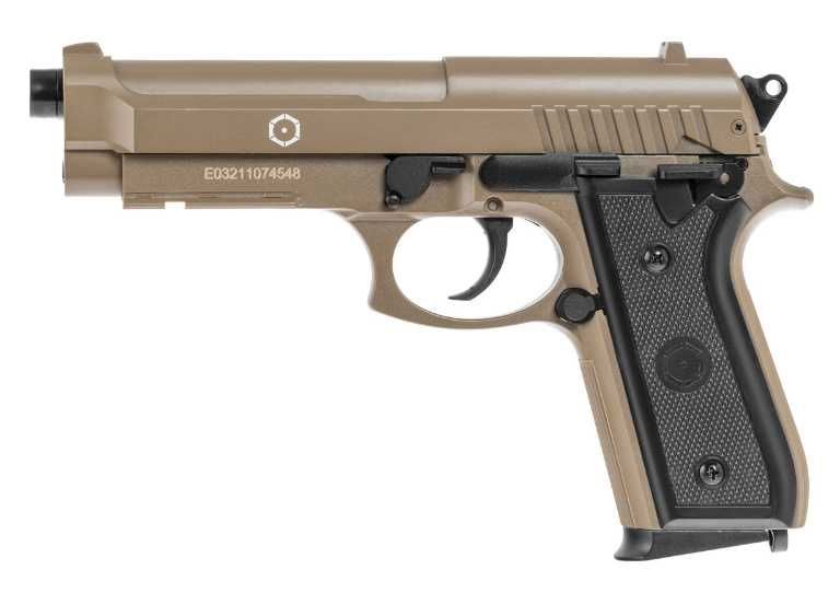 Игрушечный пистолет TAURUS PT92 Metal Slide Tan, детский на пульках